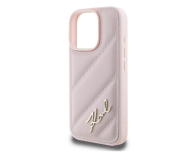 Karl Lagerfeld Quilted Signature do iPhone 16 Pro różowy - 1278280 - zdjęcie 3